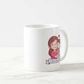 Mutter umarmt Kind, ich Liebe dir Mama Kaffeetasse (VorderseiteRechts)