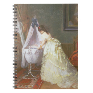 Mutter und Baby, 1869 (Öl auf Tafel) Notizblock