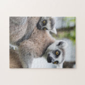 Mutter und Baby Animal Lemur Fototier Puzzle (Horizontal)