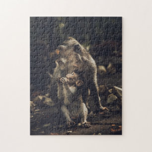Mutter und Baby Animal Monkey Fotografie Jigsaw Puzzle