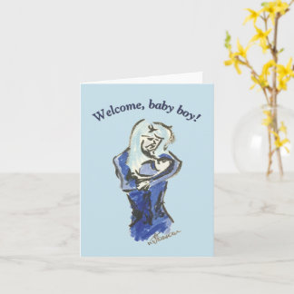 Mutter und Baby "Baby Boy Card" Karte