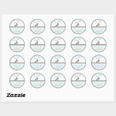 Mutter und Baby Bunny Address Label Runder Aufkleber (Blatt)