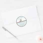 Mutter und Baby Bunny Address Label Runder Aufkleber (Umschlag)
