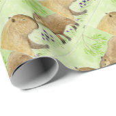 Mutter und Baby Capybara Geschenkpapier (Rolleneckpunkt)