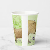 Mutter und Baby Capybara Pappbecher (Links)