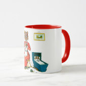 Mutter und Baby Cat, Louis Wain Tasse (VorderseiteRechts)