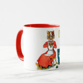 Mutter und Baby Cat, Louis Wain Tasse (Vorderseite Links)