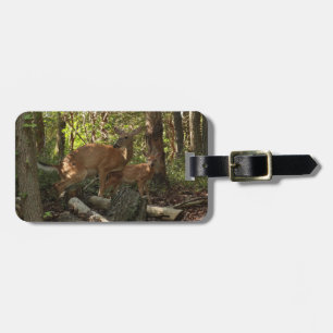 Mutter und Baby Deer im Shenandoah-Nationalpark Gepäckanhänger