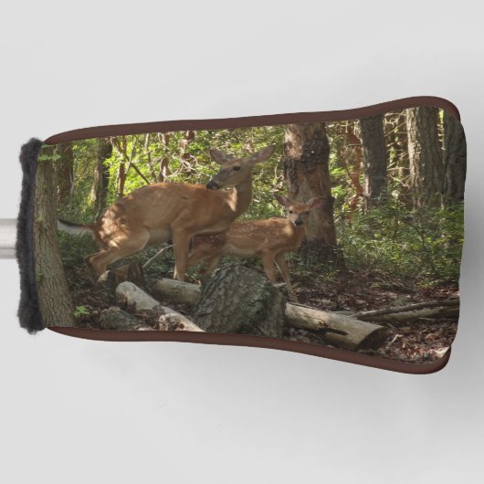 Mutter und Baby Deer im Shenandoah-Nationalpark Golf Headcover (Vorderseite)