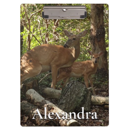 Mutter und Baby Deer im Shenandoah-Nationalpark Klemmbrett (Vorderseite)