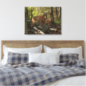 Mutter und Baby Deer im Shenandoah-Nationalpark Leinwanddruck (Insitu (Schlafzimmer))