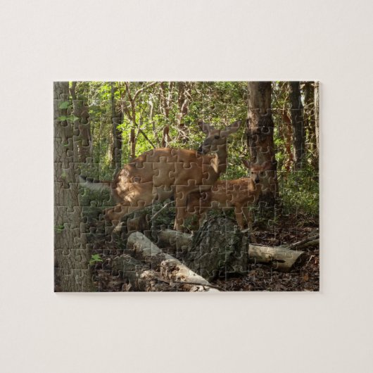 Mutter und Baby Deer im Shenandoah-Nationalpark Puzzle (Horizontal)