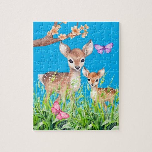 Mutter und Baby Deer Puzzle (Vertikal)