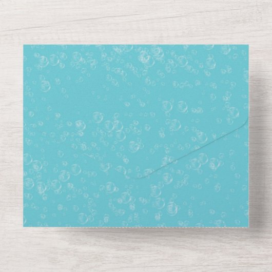 Mutter und Baby Delphinen Mädchen Babydusche All In One Einladung (Rückseite)