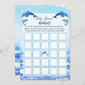 Mutter und Baby Dolphin Ocean Baby Dusche Bingo Einladung (Vorne/Hinten)