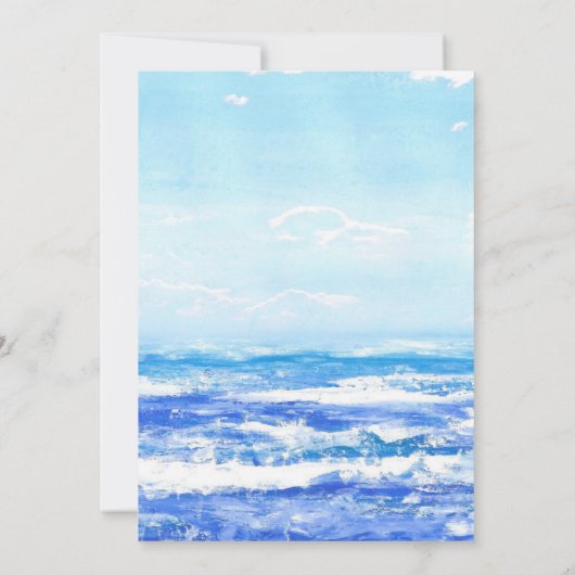 Mutter und Baby Dolphin Ocean Baby Dusche Einladung (Rückseite)