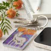 Mutter- und Baby-Einhorn Schlüsselanhänger (Vorderseite rechts)