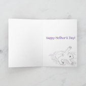 Mutter und Baby Eisbär Mutterkarte Karte (Innenseite)