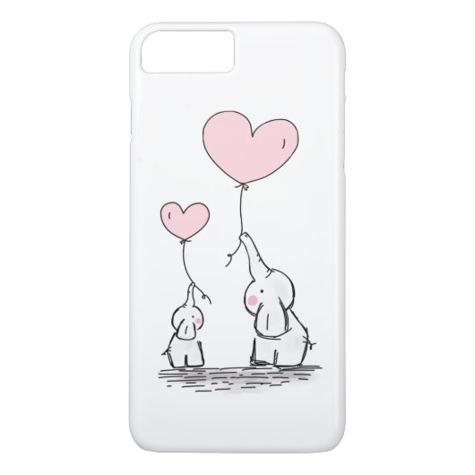 Mutter und Baby-Elefant mit Ballons Case-Mate iPhone Hülle (Rückseite)