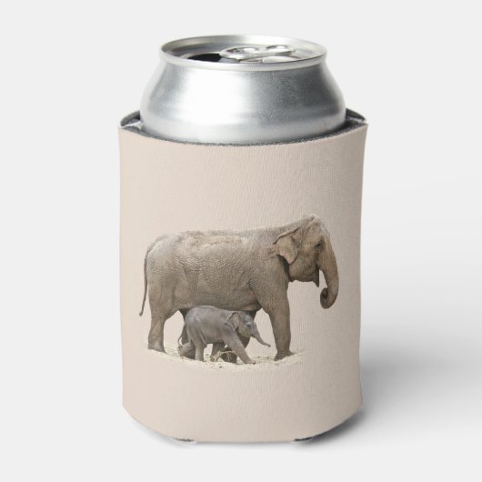 Mutter und Baby Elephant Dosenkühler (Kanne Vorderseite)