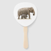 Mutter und Baby Elephant Fächer (Rückseite)