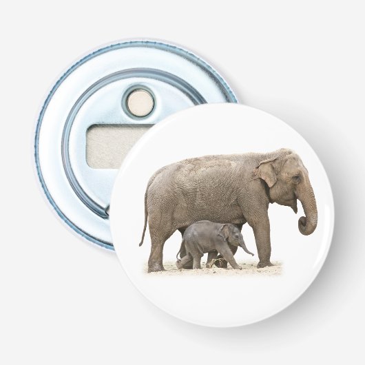 Mutter und Baby Elephant Flaschenöffner (Vorderseite)