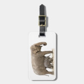 Mutter und Baby Elephant Gepäckanhänger (Vorderseite vertikal)