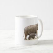 Mutter und Baby Elephant Kaffeetasse (VorderseiteRechts)