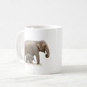 Mutter und Baby Elephant Kaffeetasse (Vorderseite Links)