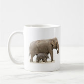 Mutter und Baby Elephant Kaffeetasse (Links)