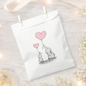 Mutter und Baby Elephant mit Herzblasen Geschenktütchen (Ausgeschnitten)