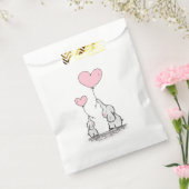 Mutter und Baby Elephant mit Herzblasen Geschenktütchen (Versiegelt)