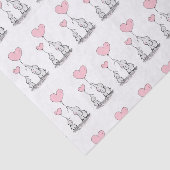 Mutter und Baby Elephant mit Herzblasen Seidenpapier (Ausschnitt)