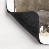 Mutter und Baby Elephant Mousepad (Ecke)