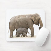 Mutter und Baby Elephant Mousepad (Mit Mouse)