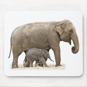 Mutter und Baby Elephant Mousepad