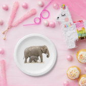 Mutter und Baby Elephant Pappteller (Party)