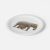 Mutter und Baby Elephant Pappteller (Schrägansicht)