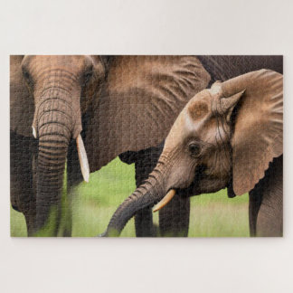 Mutter und Baby Elephant Puzzle