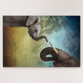Mutter und Baby Elephant Puzzle (Horizontal)