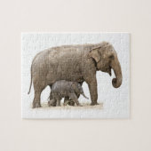 Mutter und Baby Elephant Puzzle (Horizontal)