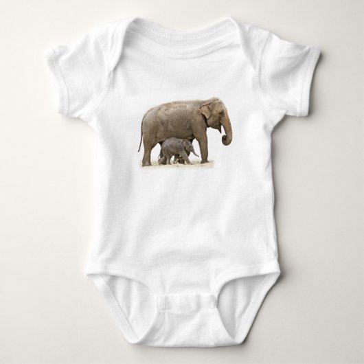 Mutter und Baby Elephant Strampler (Vorderseite)
