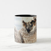 Mutter-und Baby-Eule Zweifarbige Tasse (Mittel)