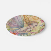 Mutter und Baby Fairies Babydusche Pappteller (Schrägansicht)