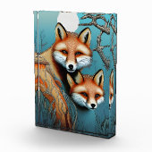 Mutter und Baby Fox Fotoblock (Rechts)