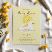 Mutter und Baby Gelber Ducky Schirm blassgelb Einladung