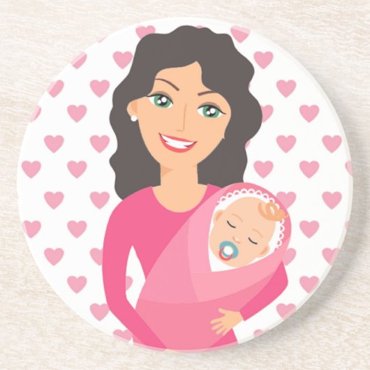MUTTER UND BABY GETRÄNKEUNTERSETZER (Vorne)