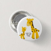 Mutter und Baby Giraffe Button (Vorne & Hinten)