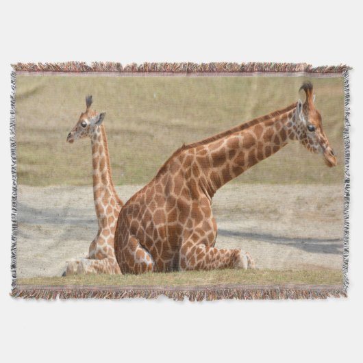 Mutter und Baby Giraffe Decke (Vorderseite)