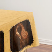 Mutter und Baby Giraffe Gold Hintergrund Tischdecke (Beispiel)